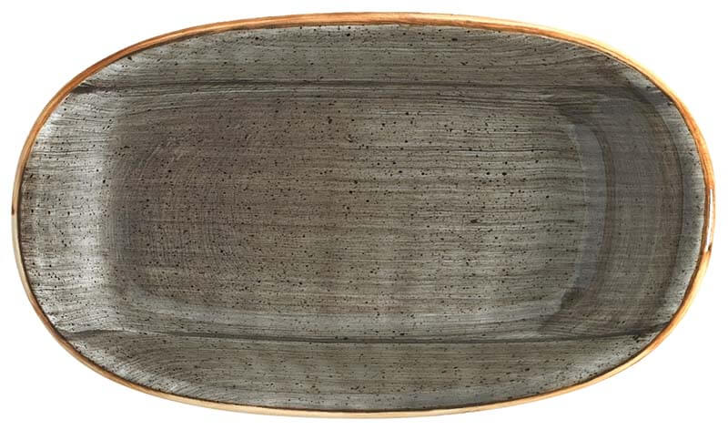 Bonna Aura Space Gourmet Platte oval 24x14cm grau - 12 Stück Bonna Aura Space Gourmet Platte oval 24x14cm grau - 12 Stück