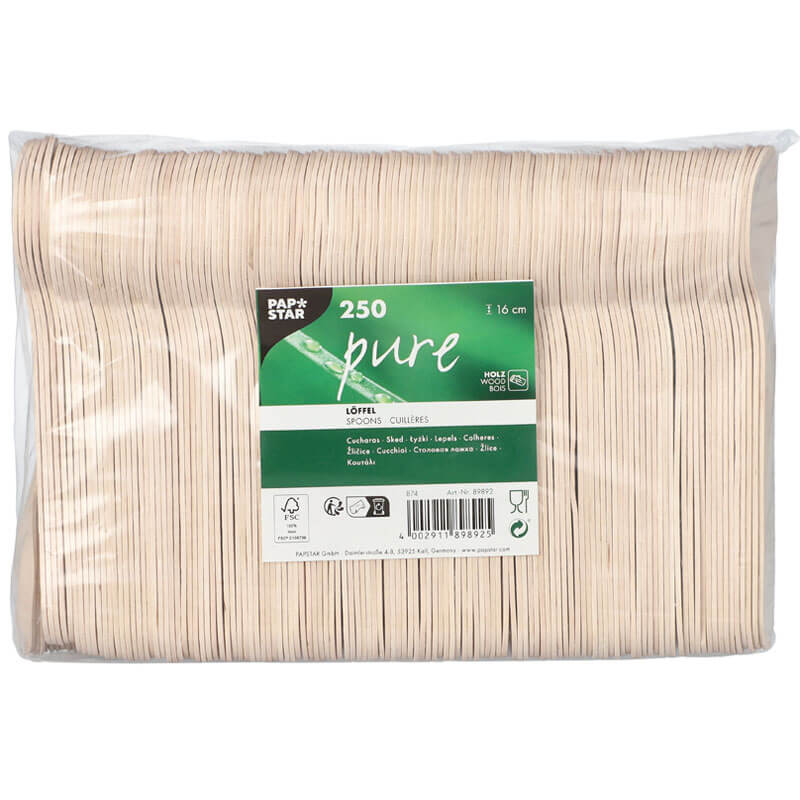 Holzlöffel "pure" - 16cm (250 Stk.) Holzlöffel "pure" - 16cm (250 Stk.)