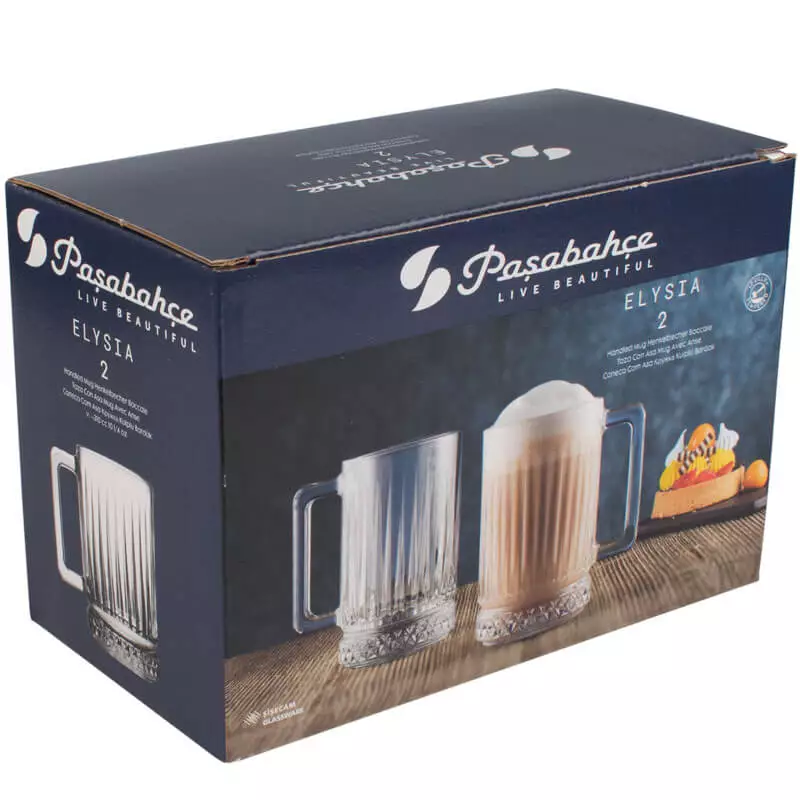 Henkelbecher Elysia, Pasabahce - 310ml (2 Stk.) Henkelbecher Elysia, Pasabahce - 310ml (2 Stk.)