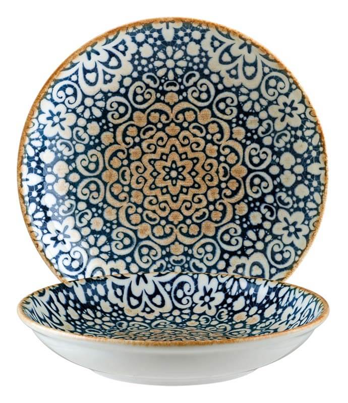 Bonna Alhambra Gourmet Teller tief 20cm blau - 12 Stück