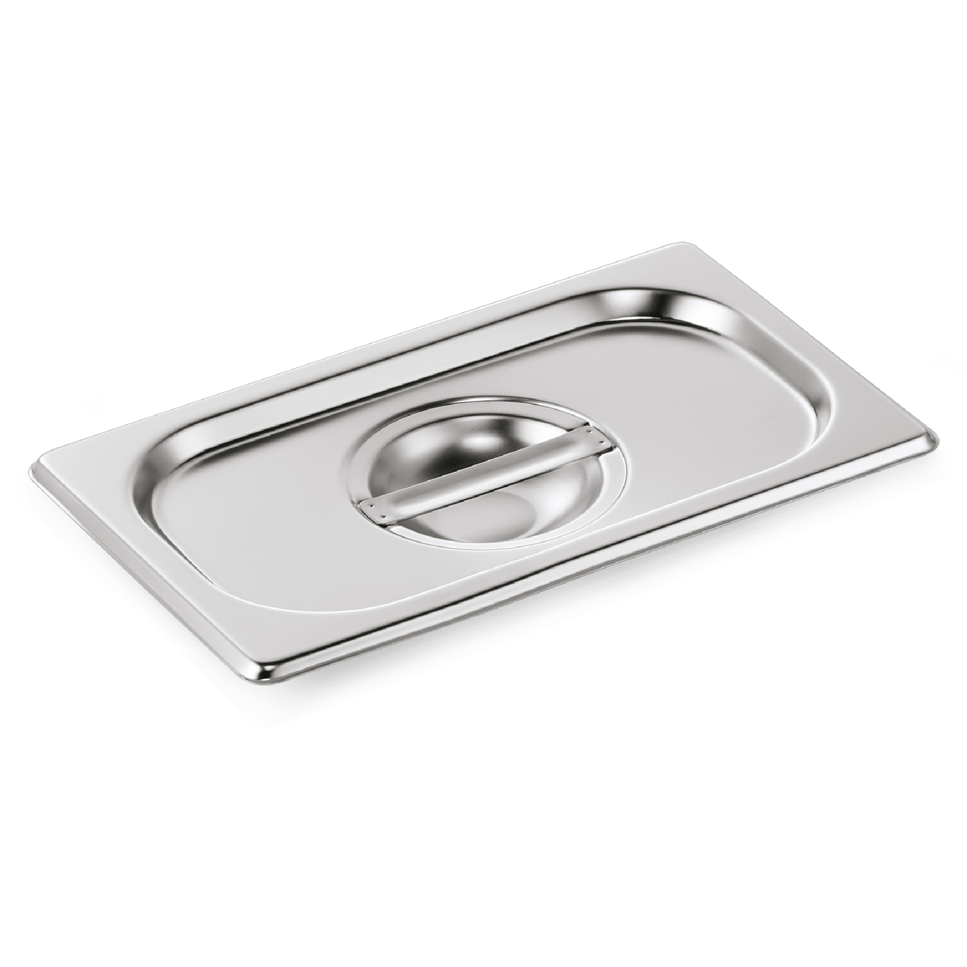 GN 1/4 Deckel, mit Löffelaussparung, CNS (Serie GN CORE) GN 1/4 Deckel, mit Löffelaussparung, CNS (Serie GN CORE)