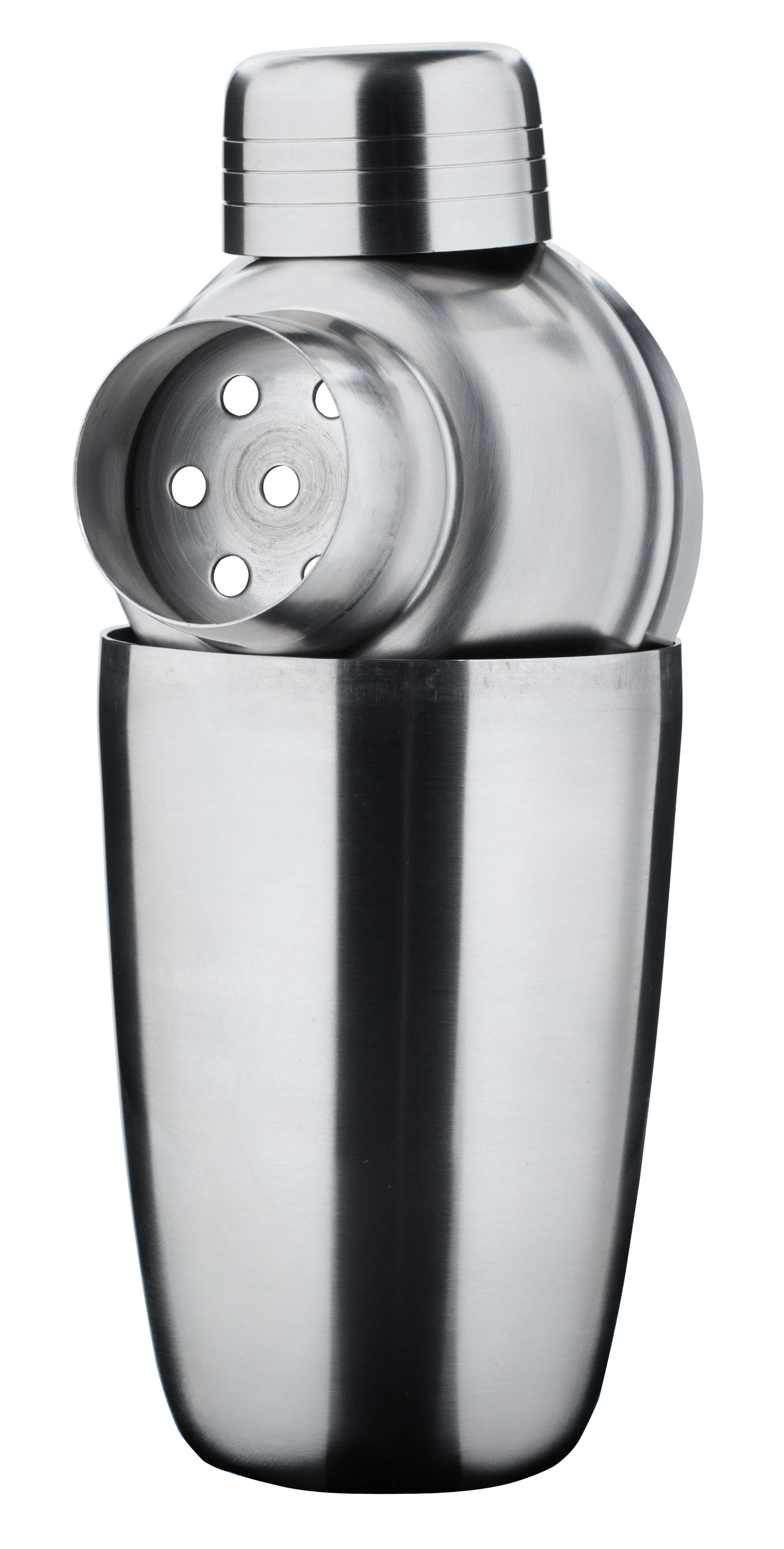 Mini Cocktail Shaker, dreiteilig, Edelstahl, 300ml