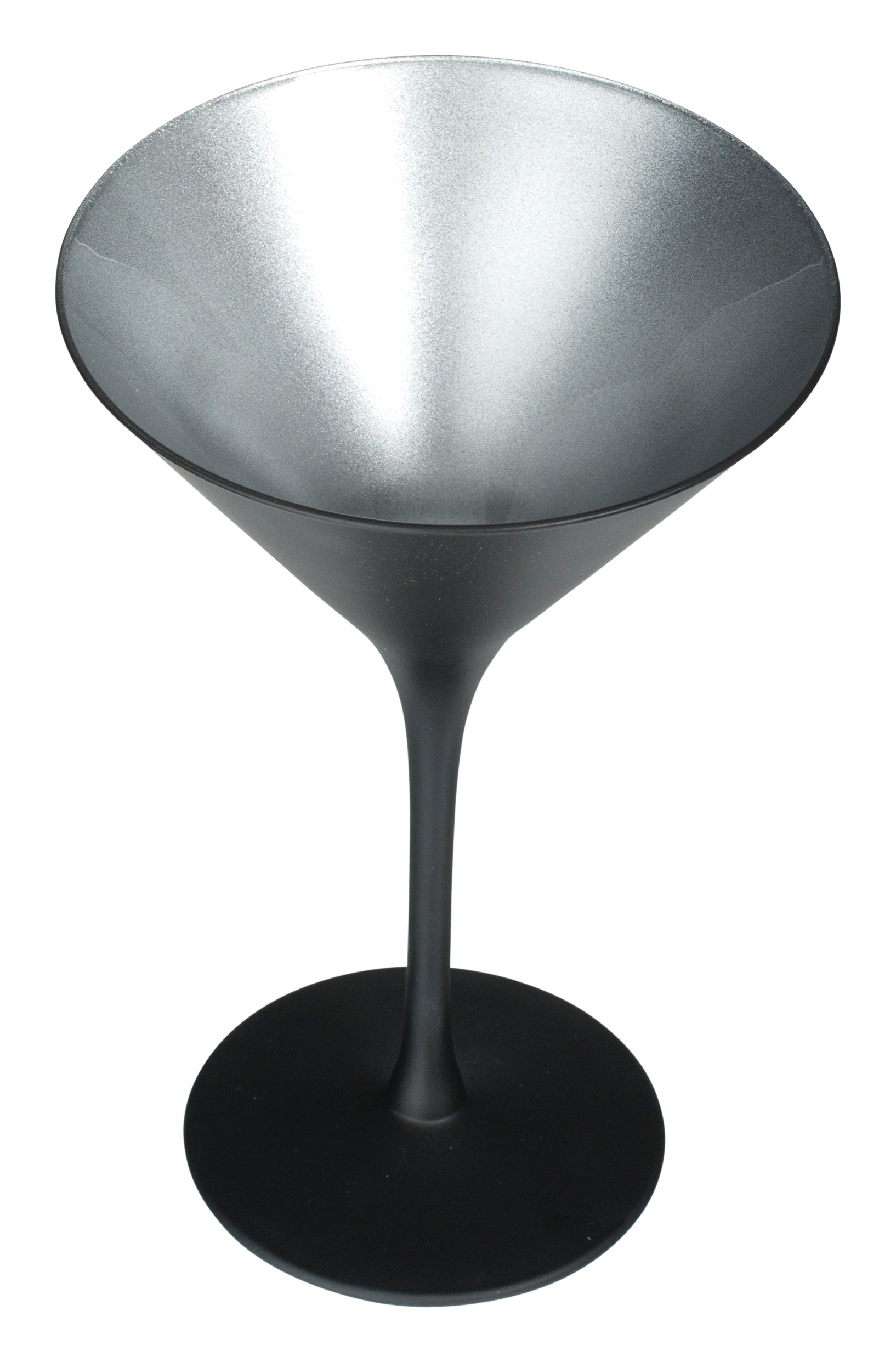 Martiniglas, matt schwarz/silber, Elements Stölzle - 240ml (6 Stk.)