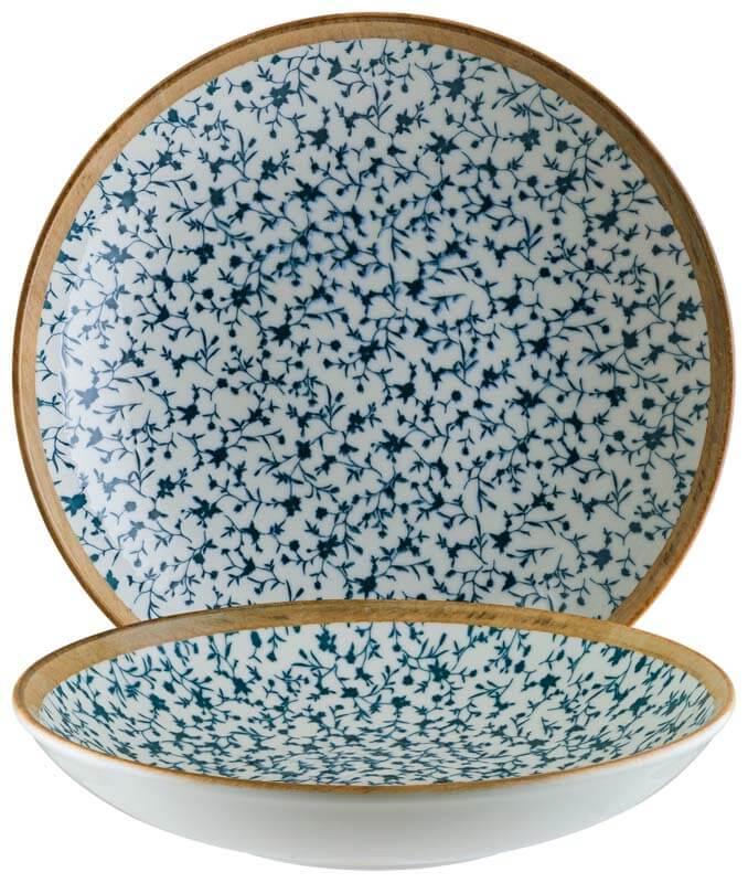 Bonna Calif Bloom Teller tief 23cm blau - 6 Stück Bonna Calif Bloom Teller tief 23cm blau - 6 Stück