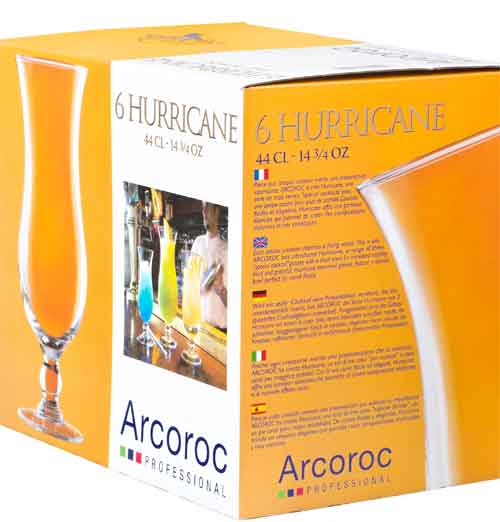 Cocktailglas Elegance Hurricane, Arcoroc - 440ml (6 Stk.)