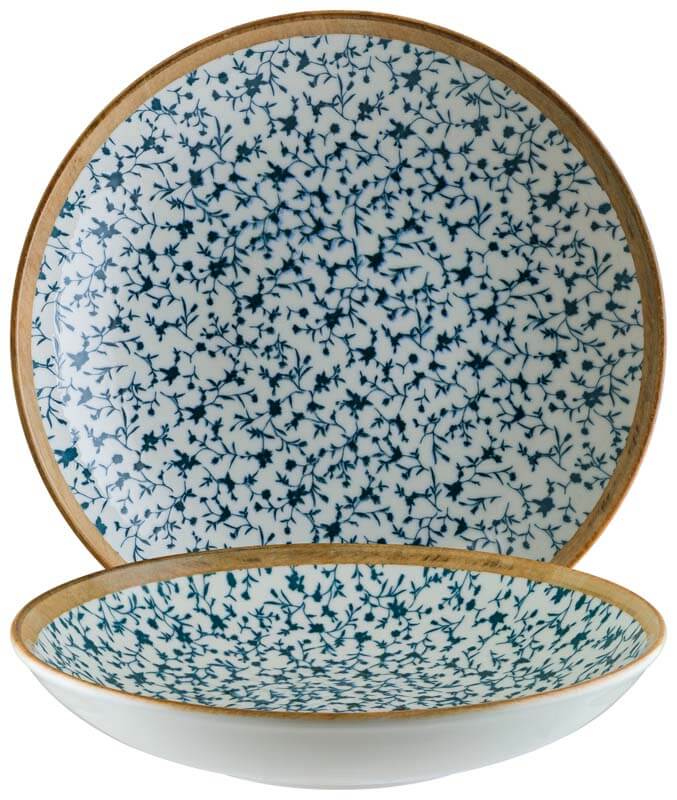 Bonna Calif Bloom Teller tief 25cm blau - 6 Stück Bonna Calif Bloom Teller tief 25cm blau - 6 Stück