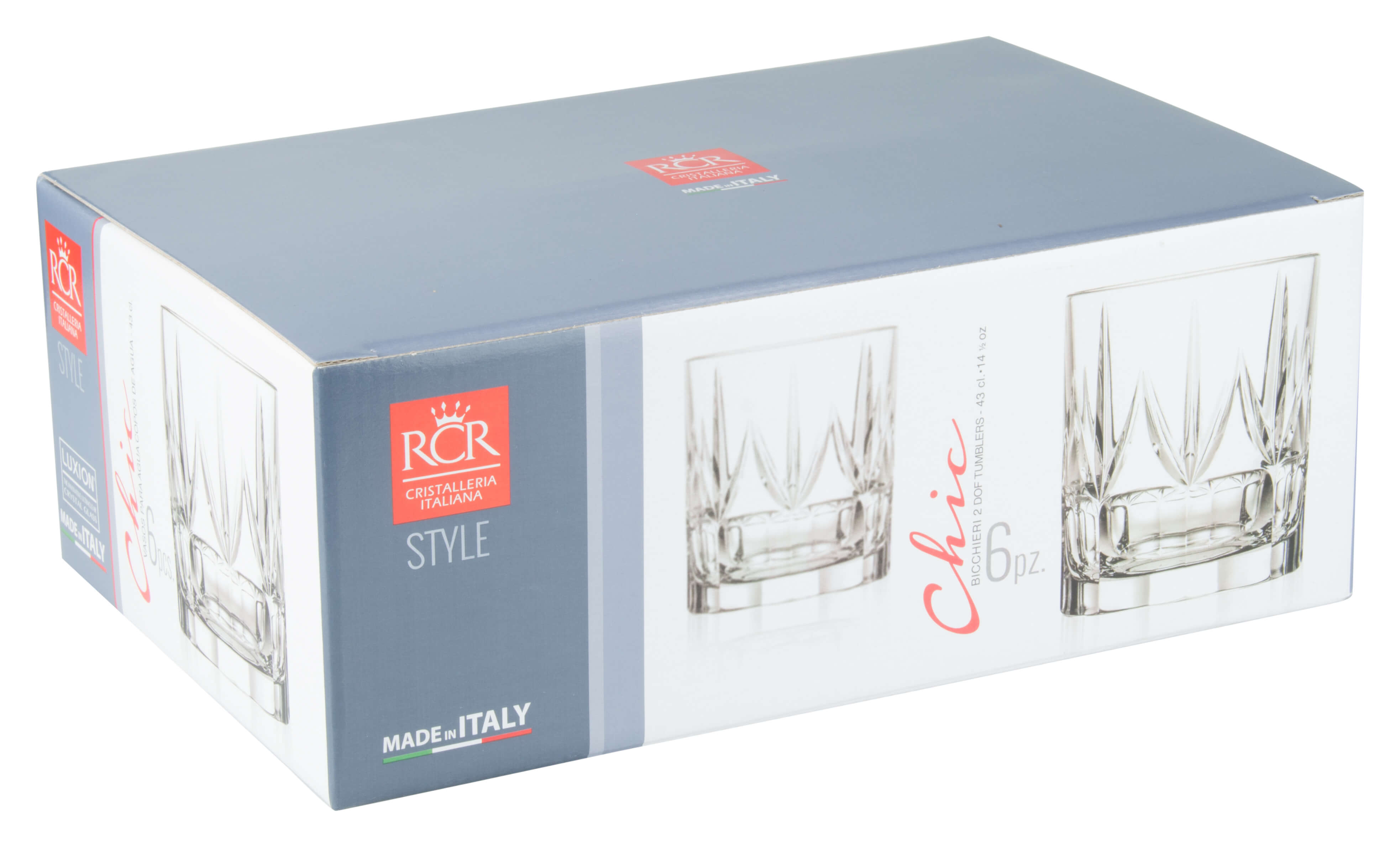 Double Old Fashioned Glas, Chic RCR - 430ml (6 Stk.)