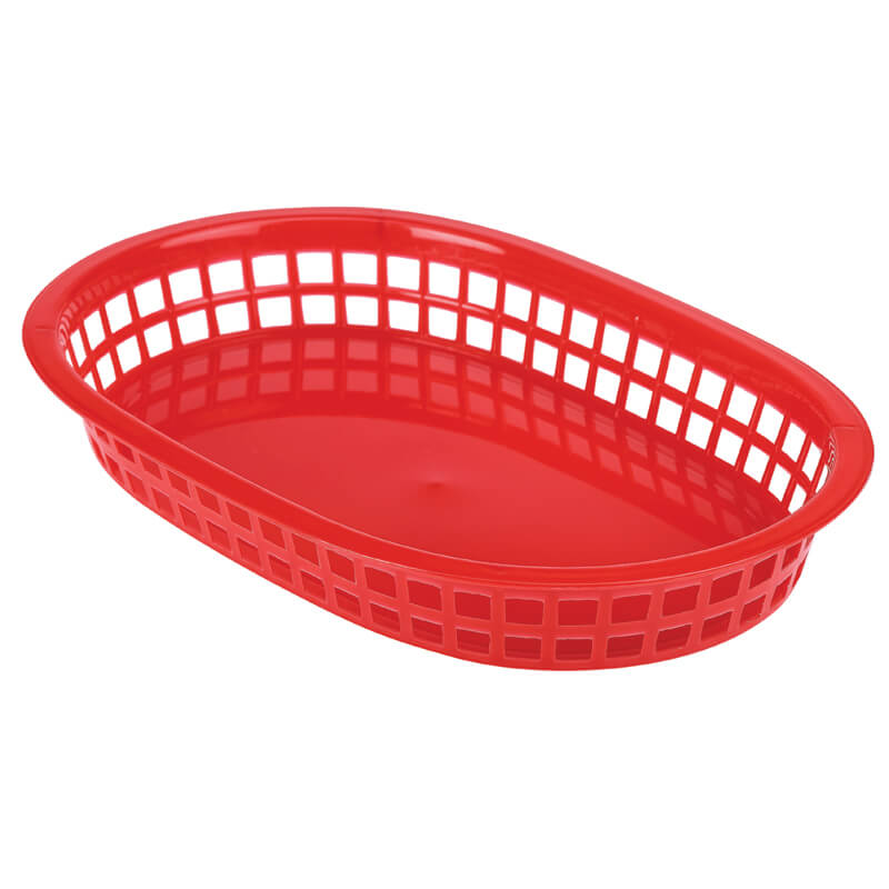 Tischkorb / Fast-Food-Korb, PP, 27,5x17,5cm - rot (6 Stk.) Tischkorb / Fast-Food-Korb, PP, 27,5x17,5cm - rot (6 Stk.)