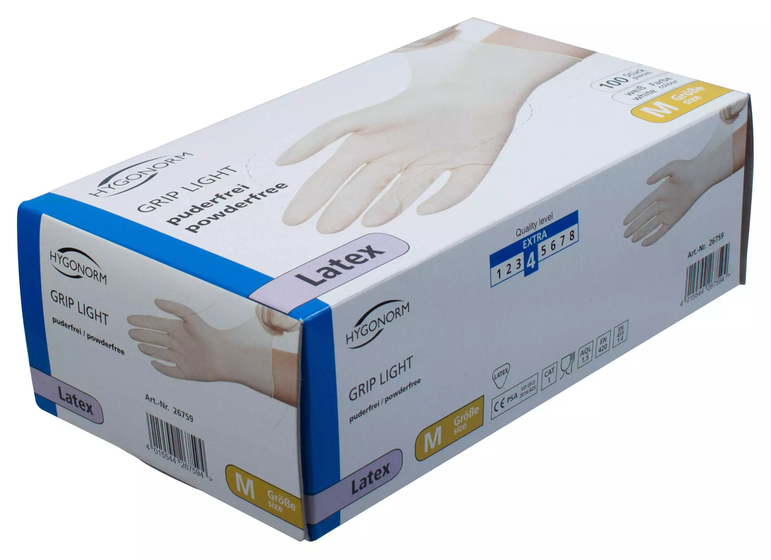 Latex-Handschuhe weiß, puderfrei - M (100 Stk.) Latex-Handschuhe weiß, puderfrei - M (100 Stk.)