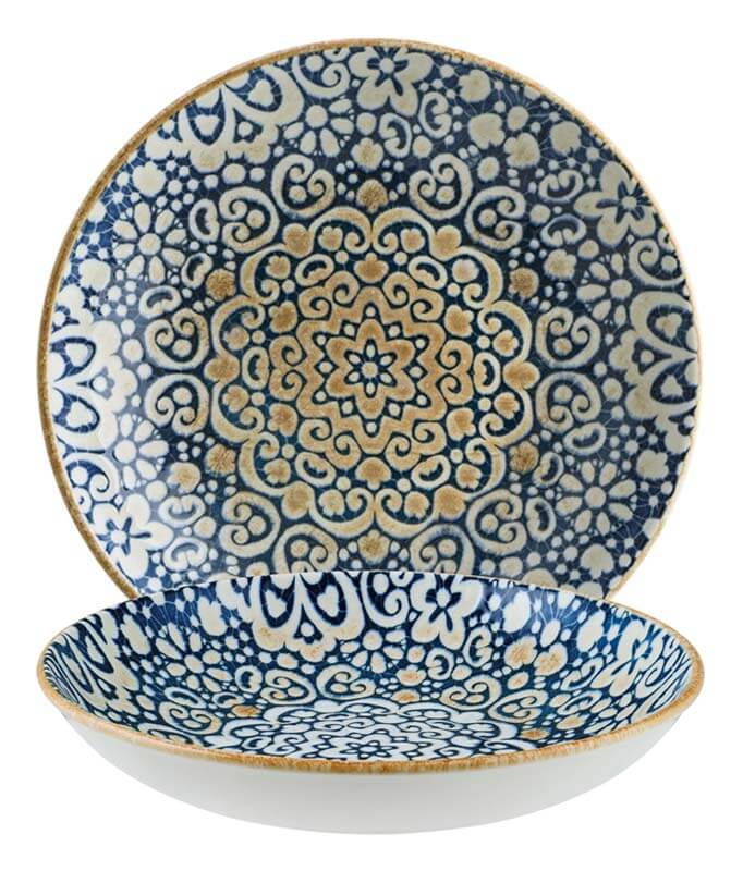 Bonna Alhambra Bloom Teller tief 25cm blau - 6 Stück
