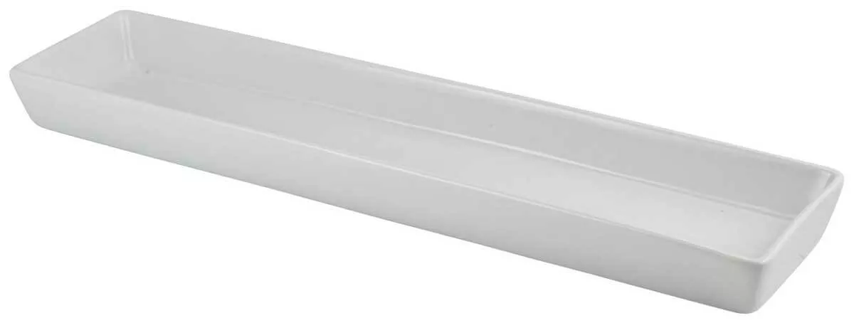 Längliche Platte, Porzellan, weiß - 35x8,5cm (6 Stk.) Längliche Platte, Porzellan, weiß - 35x8,5cm (6 Stk.)
