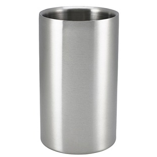 Thermo-Flaschenkühler, Edelstahl matt - 12x20cm Thermo-Flaschenkühler, Edelstahl matt - 12x20cm