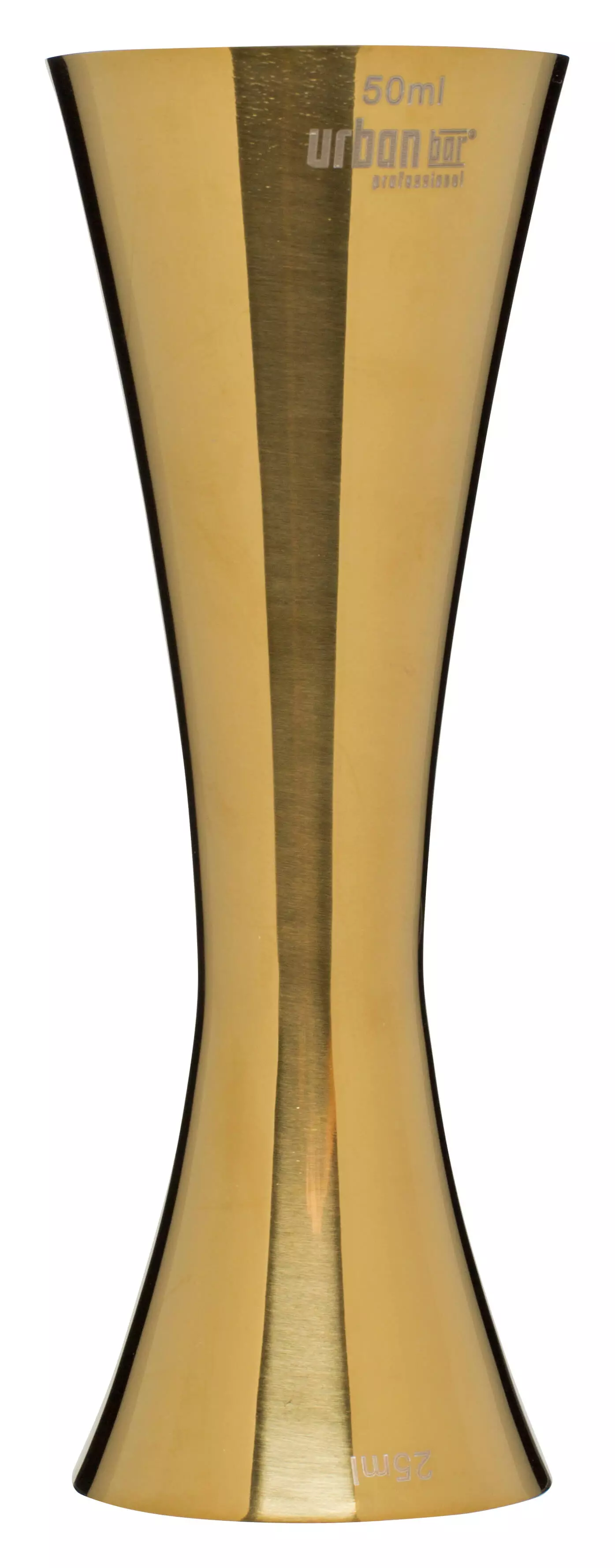 Doppelmessbecher Aero, poliert, Urban Bar - goldfarben (25/50ml) Doppelmessbecher Aero, poliert, Urban Bar - goldfarben (25/50ml)