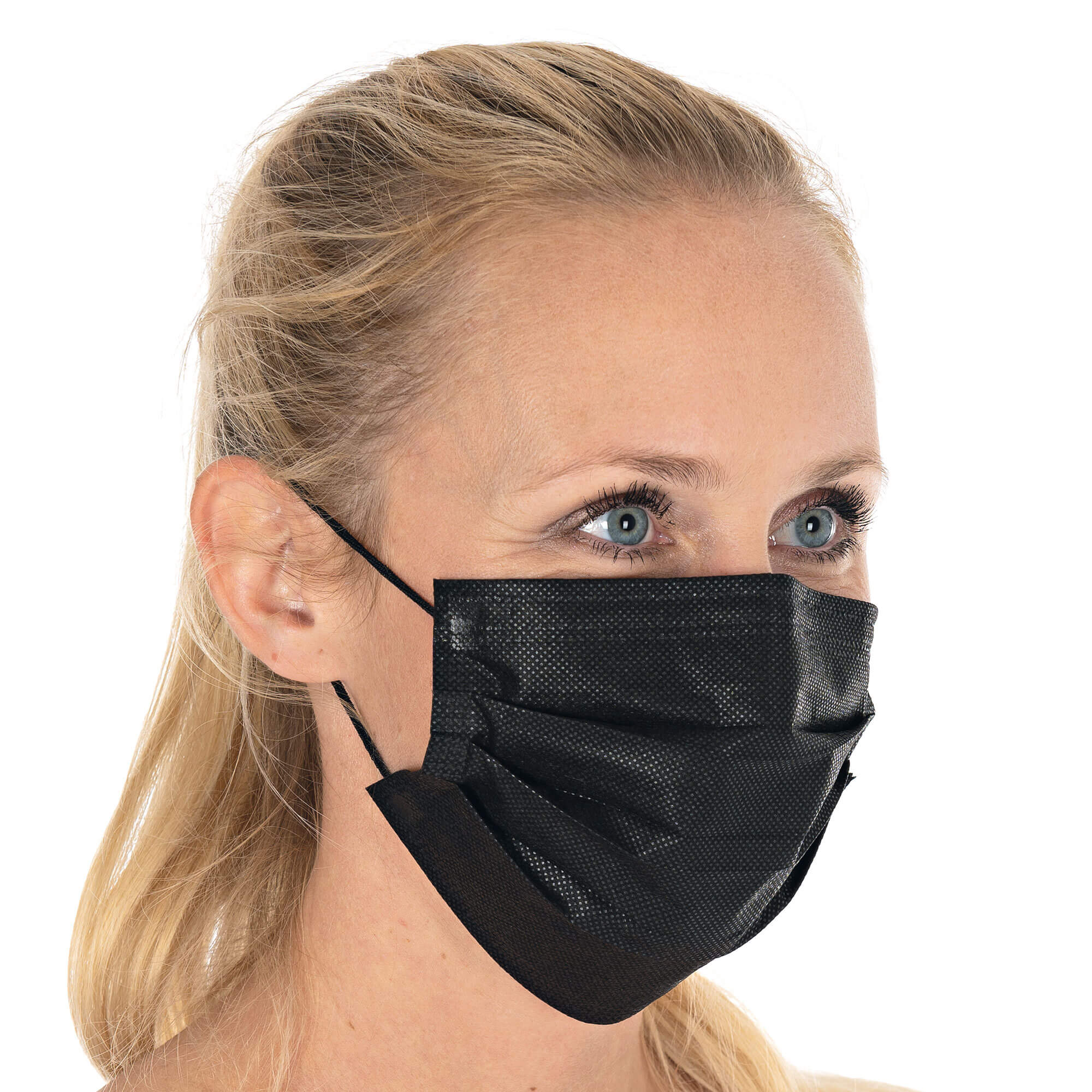 Mundschutz / OP -Maske, 3 lagig, Typ II (98%), PP - schwarz (50 Stk.)