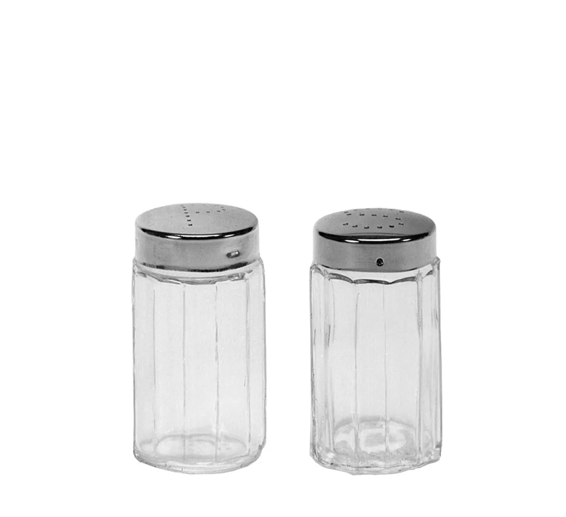 Pfefferstreuer, Glas und Edelstahl - 7x4cm Pfefferstreuer, Glas und Edelstahl - 7x4cm