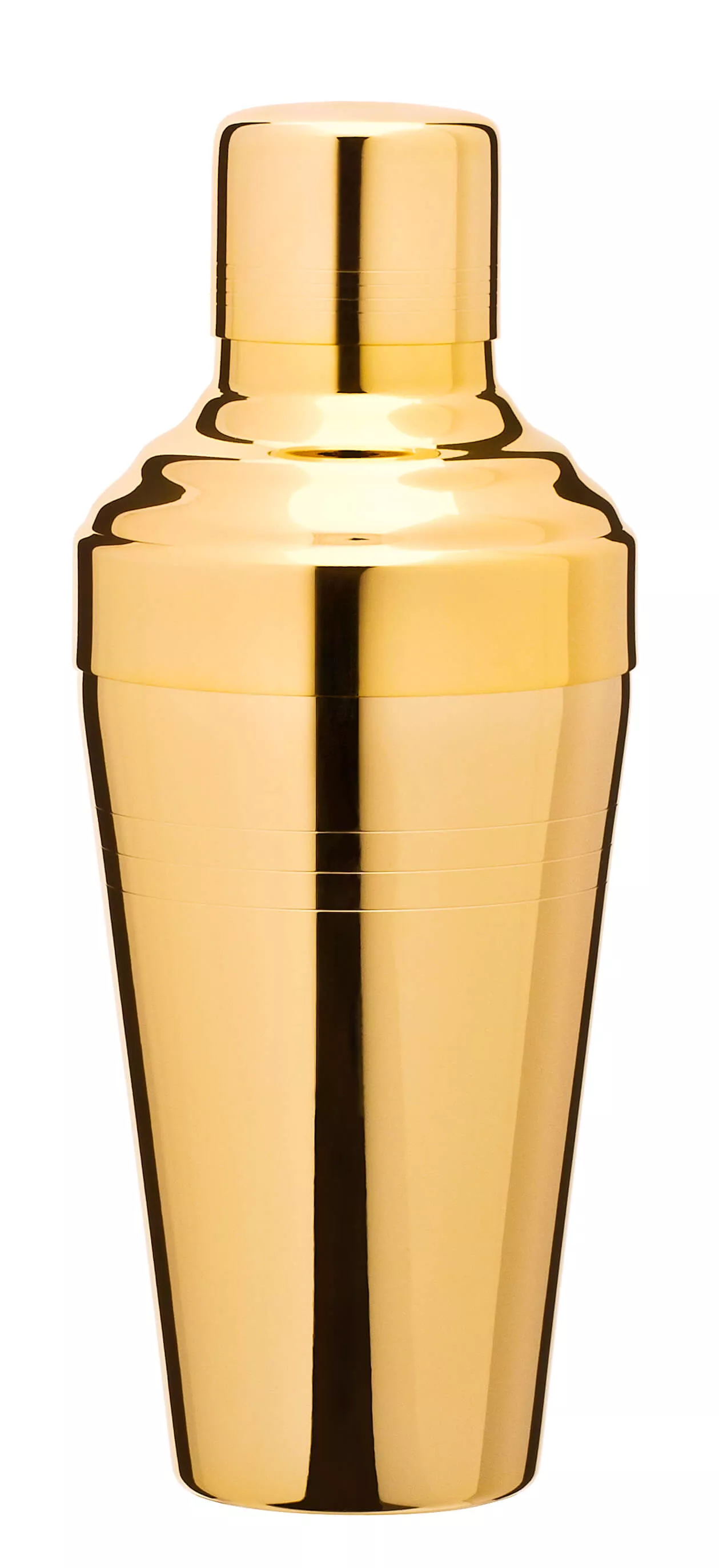 3-tlg. Cocktail Shaker Yukiwa Baron, goldfarben - 510ml 3-tlg. Cocktail Shaker Yukiwa Baron, goldfarben - 510ml