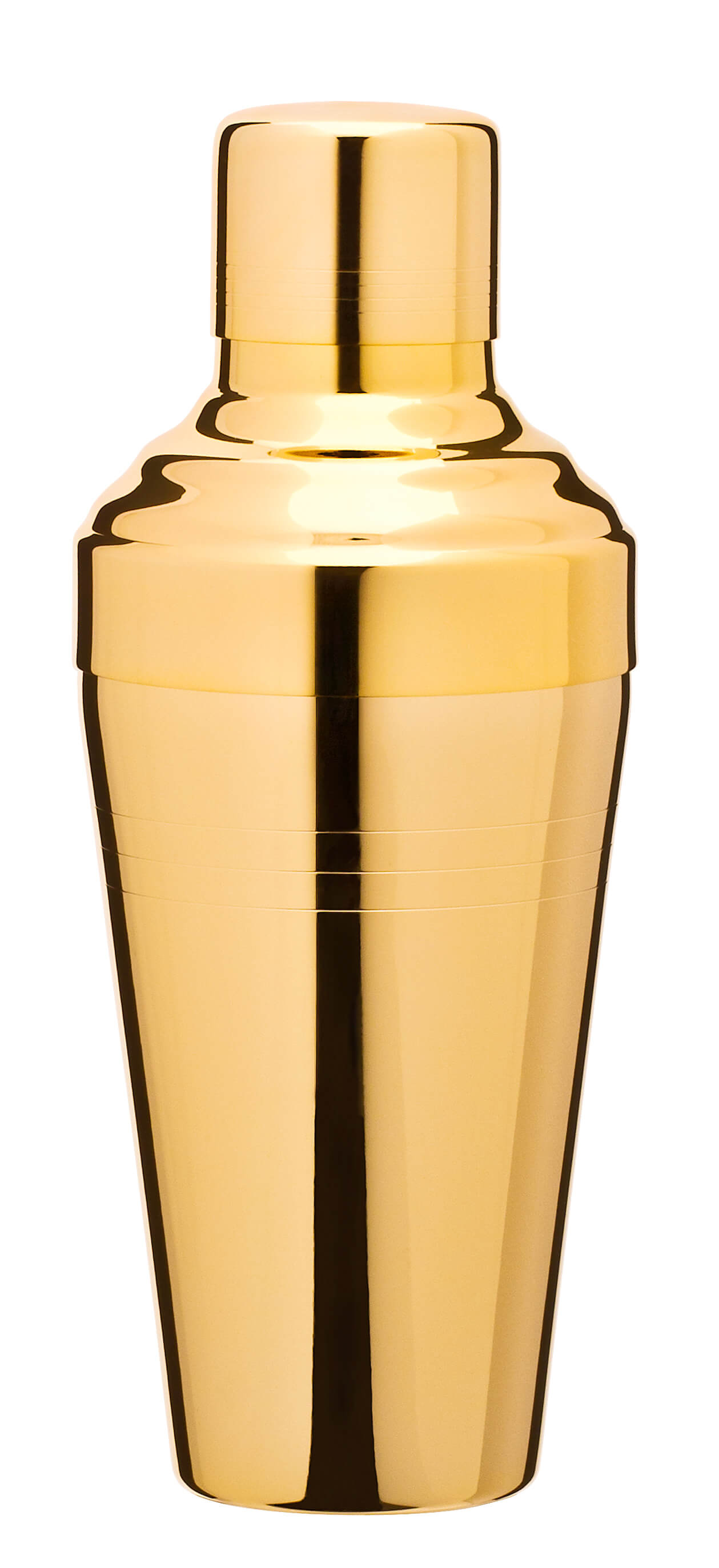 3-tlg. Cocktail Shaker Yukiwa Baron, goldfarben - 510ml