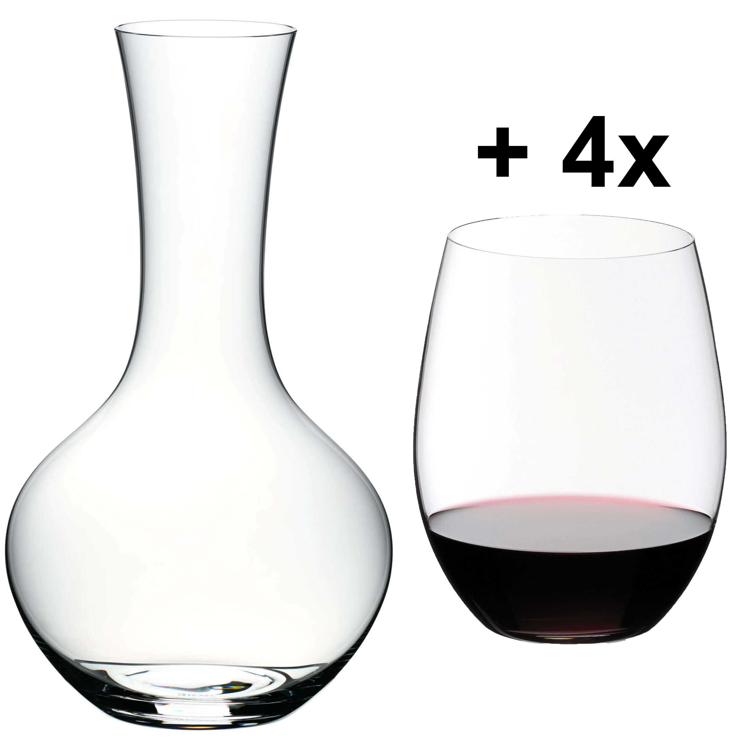 Cabernet Set Riedel O - 4 Gläser + Dekanter