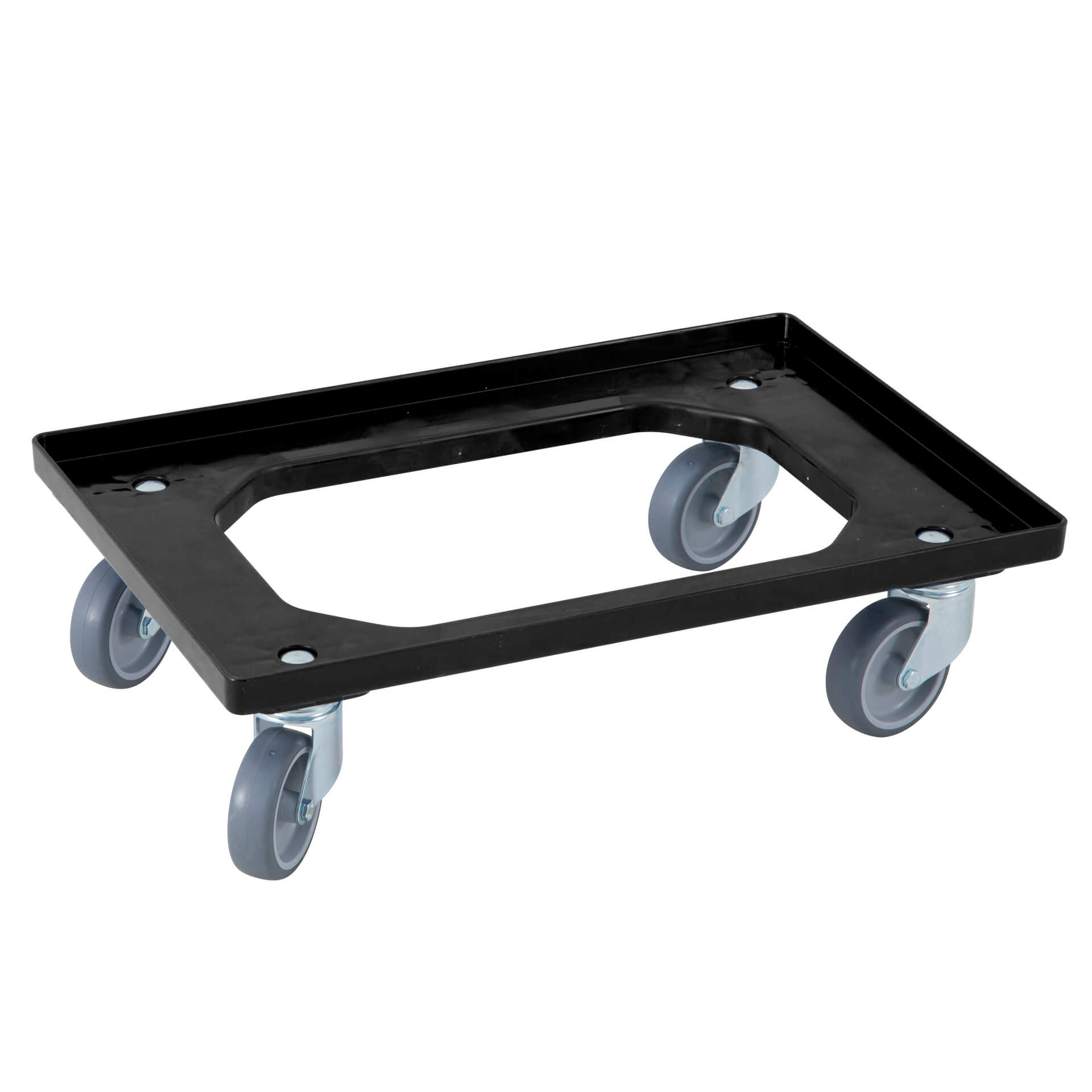 Transportroller schwarz, Lenkrollen - 61x41x16cm 