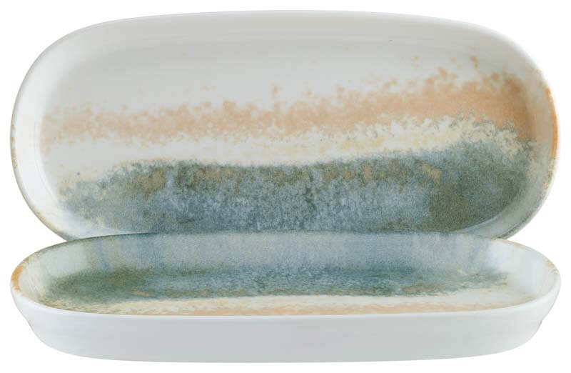 Bonna Fium Hygge Platte tief oval 21x10cm blau - 12 Stück