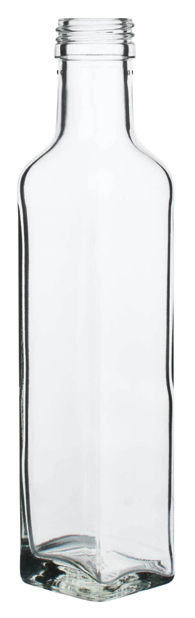 Glasflasche eckig - 250ml