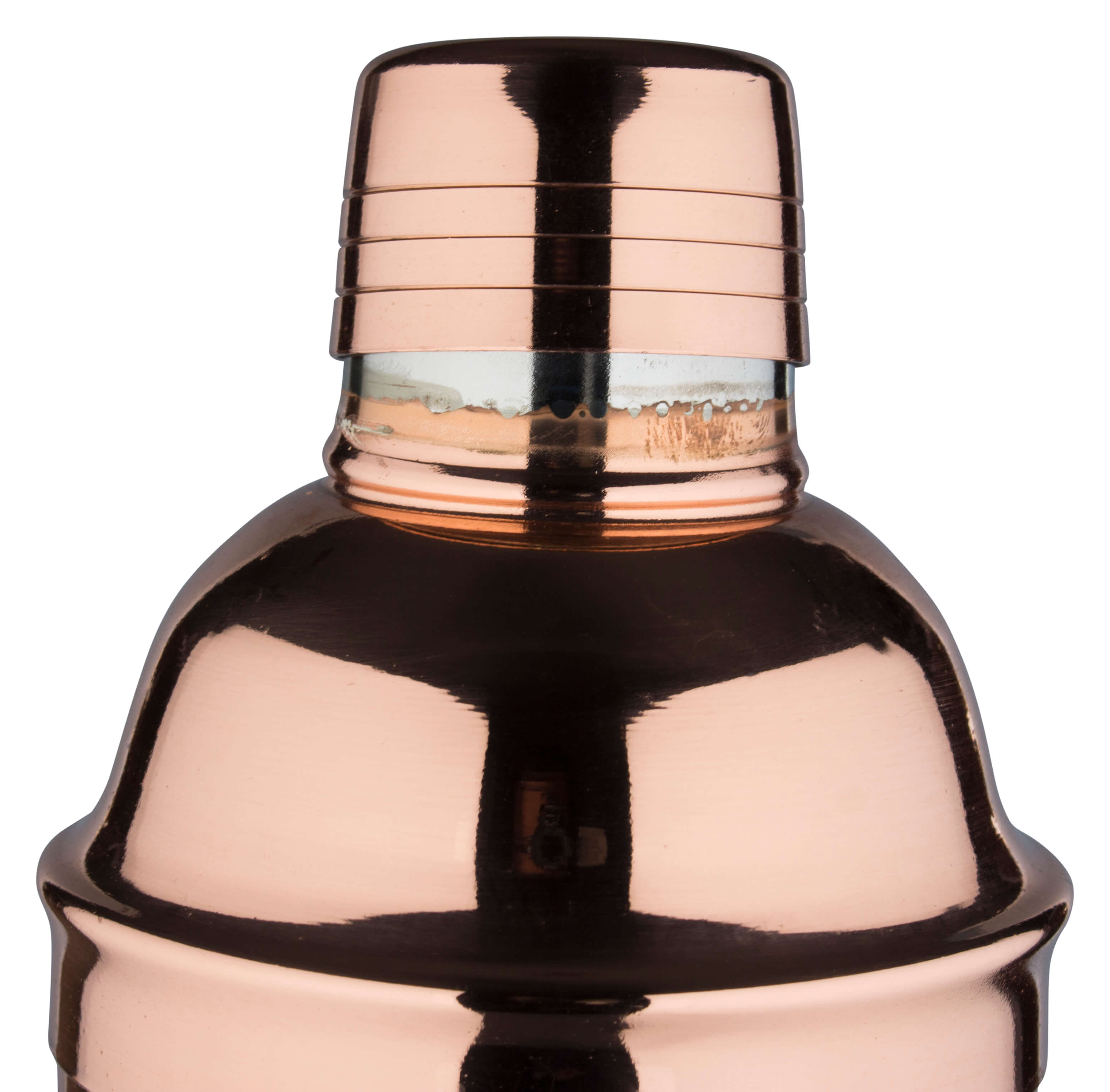 Cocktail Shaker, Edelstahl kupferfarben, dreiteilig, 700ml - B-Ware Cocktail Shaker, Edelstahl kupferfarben, dreiteilig, 700ml - B-Ware