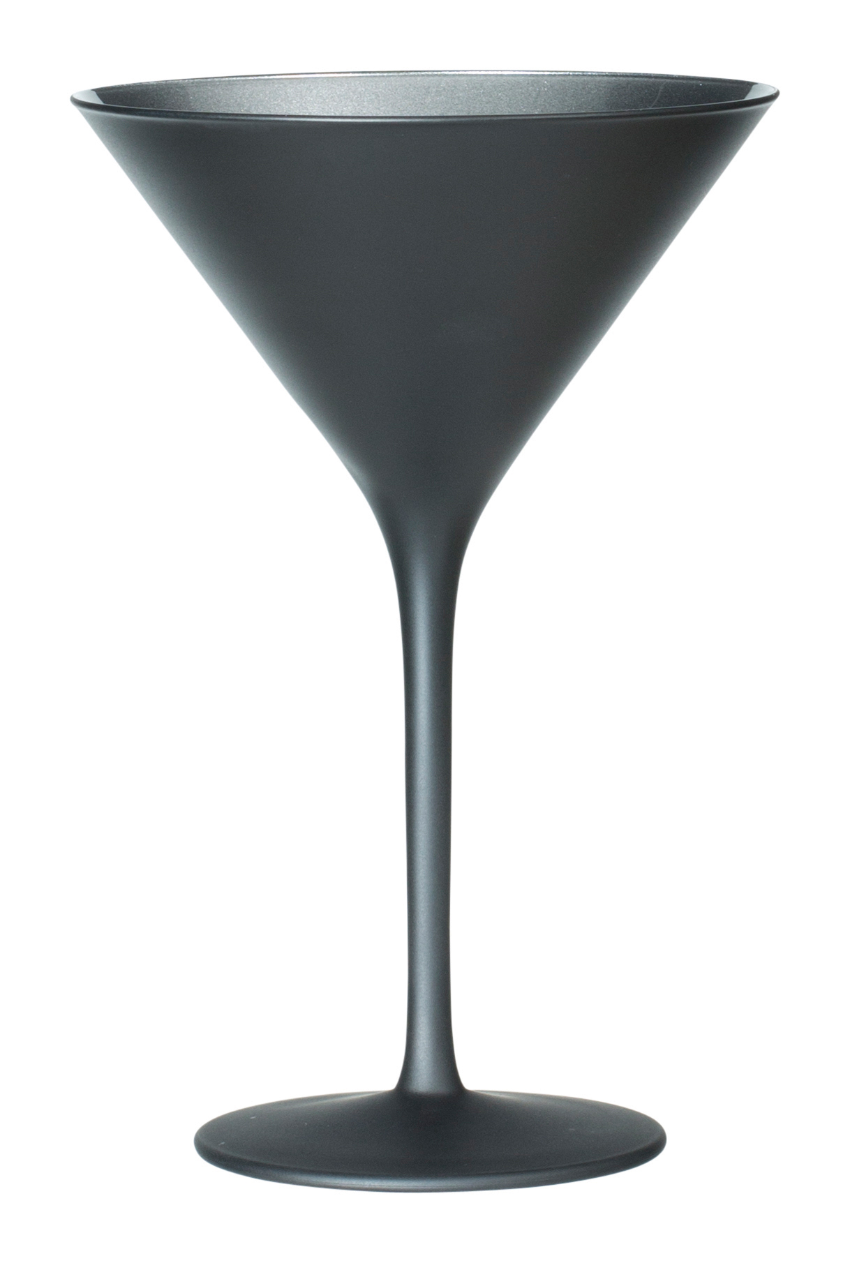 Martiniglas, matt schwarz/silber, Elements Stölzle - 240ml (1 Stk.)