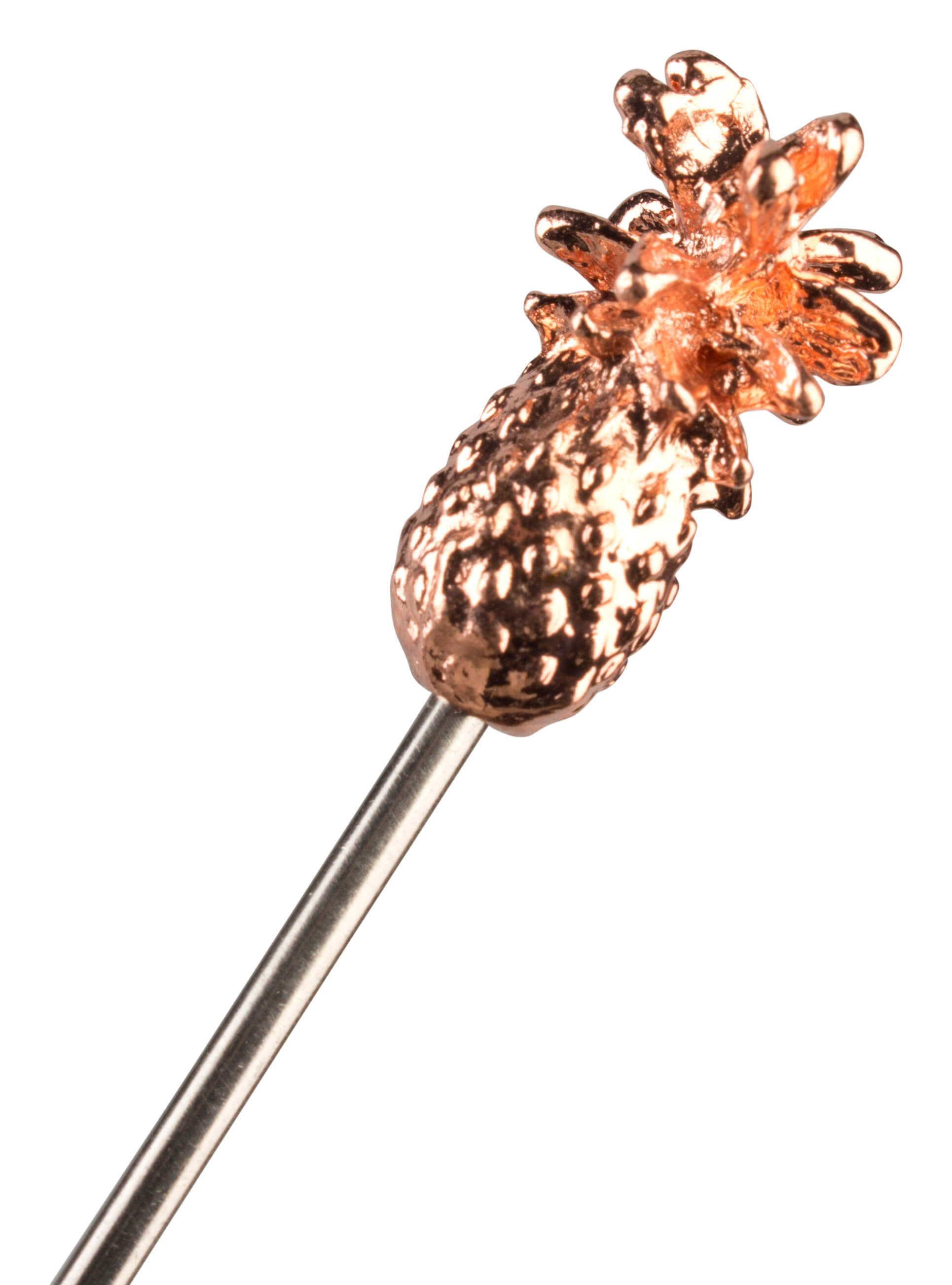 Cocktailspieße Ananas, Metall kupferfarben - 11,6cm (10 Stk.)