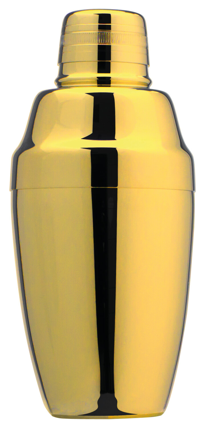 Cocktail Shaker Yukiwa, gold, dreiteilig - 360ml