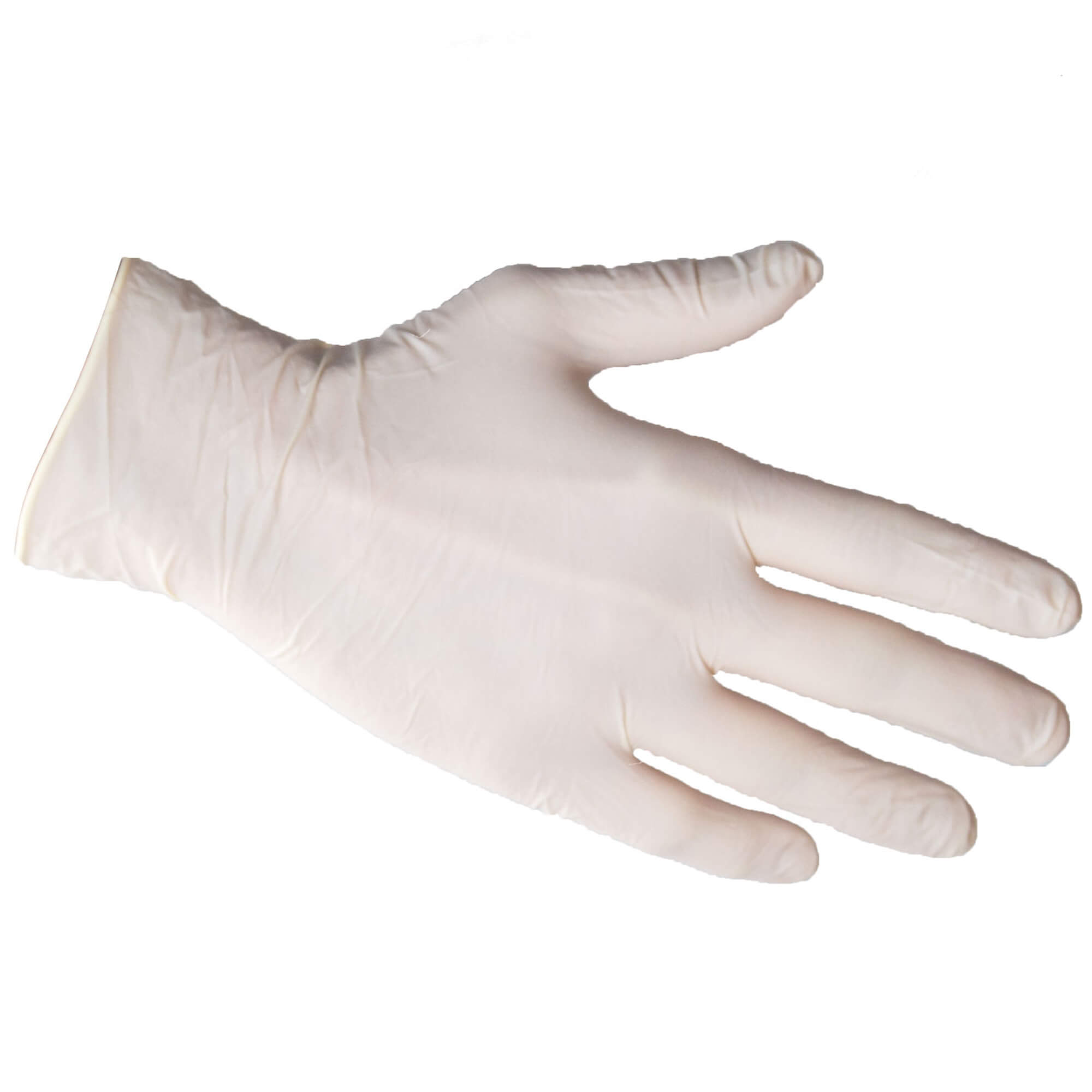 Latex-Handschuhe weiß, puderfrei - M (100 Stk.)