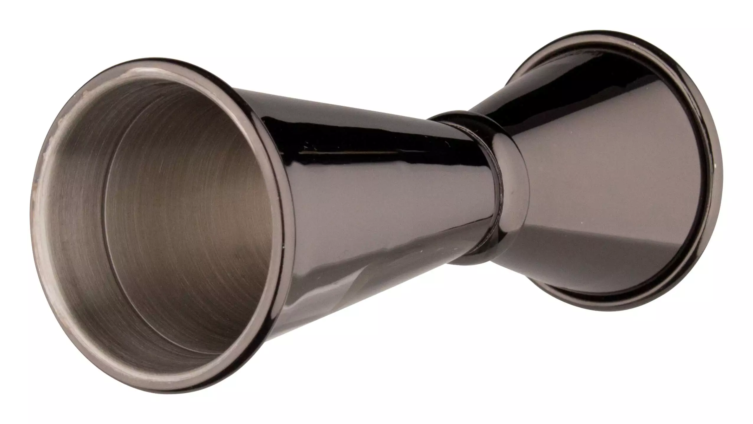 Doppelmessbecher, poliert - gunmetal black (25/50ml) Doppelmessbecher, poliert - gunmetal black (25/50ml)