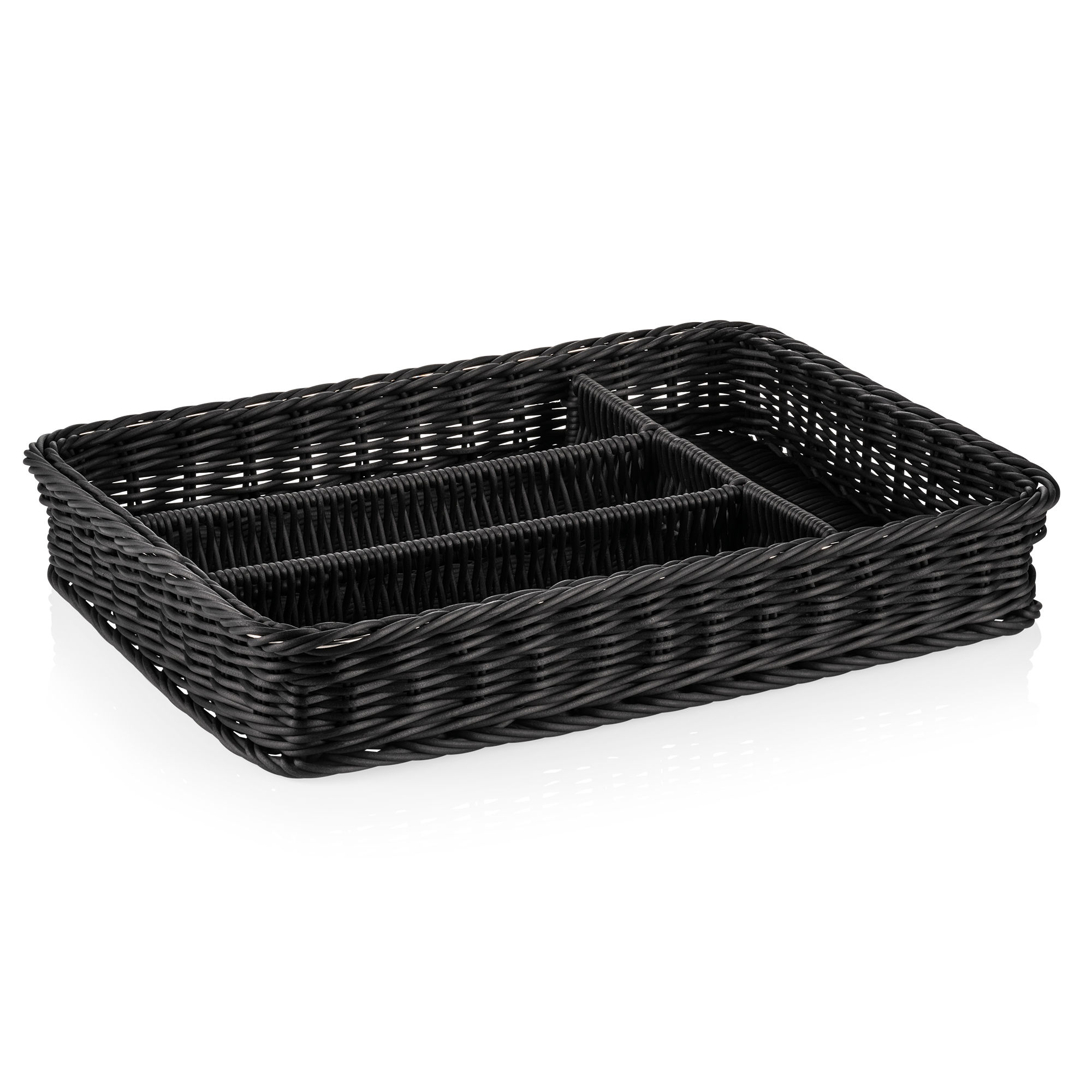 Besteckkorb Polypropylen schwarz - 40x30x6,5cm