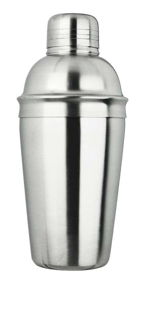 Cocktail Shaker, Edelstahl, dreiteilig, matt - 500ml