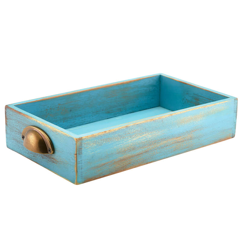 Präsentationsschublade, Akazienholz, 32,5x18,7x7cm (GN 1/3) - blau Präsentationsschublade, Akazienholz, 32,5x18,7x7cm (GN 1/3) - blau