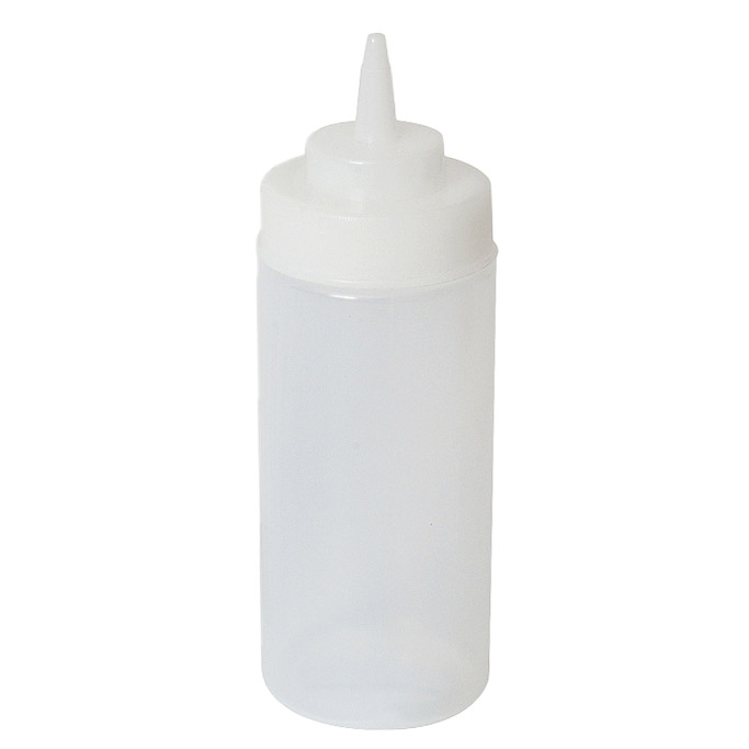 Quetschflasche Weithals, Polyethylen transparent - 470ml (6 Stk.)