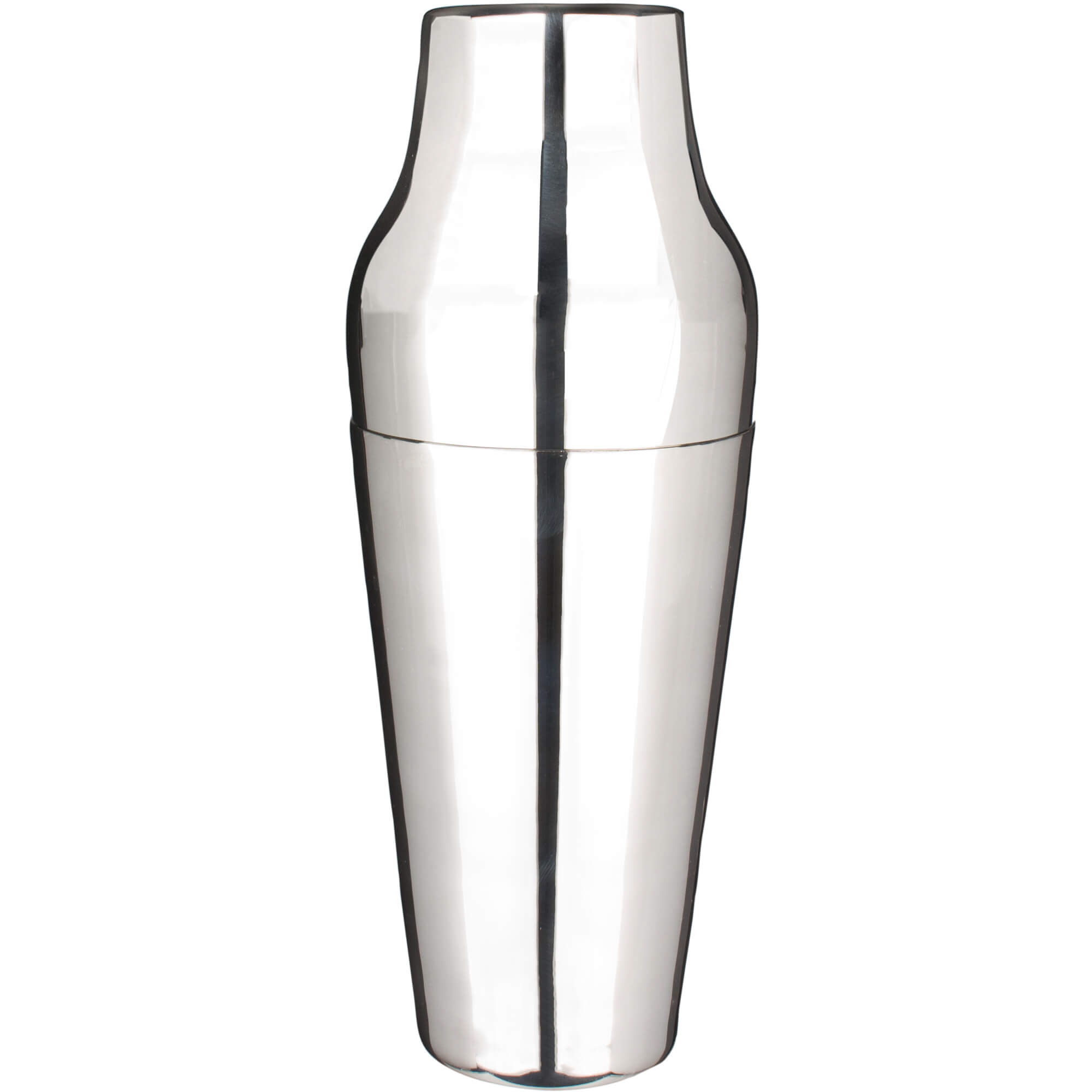 Cocktail Shaker, zweiteilig, Messing, Silber überzogen - 700ml