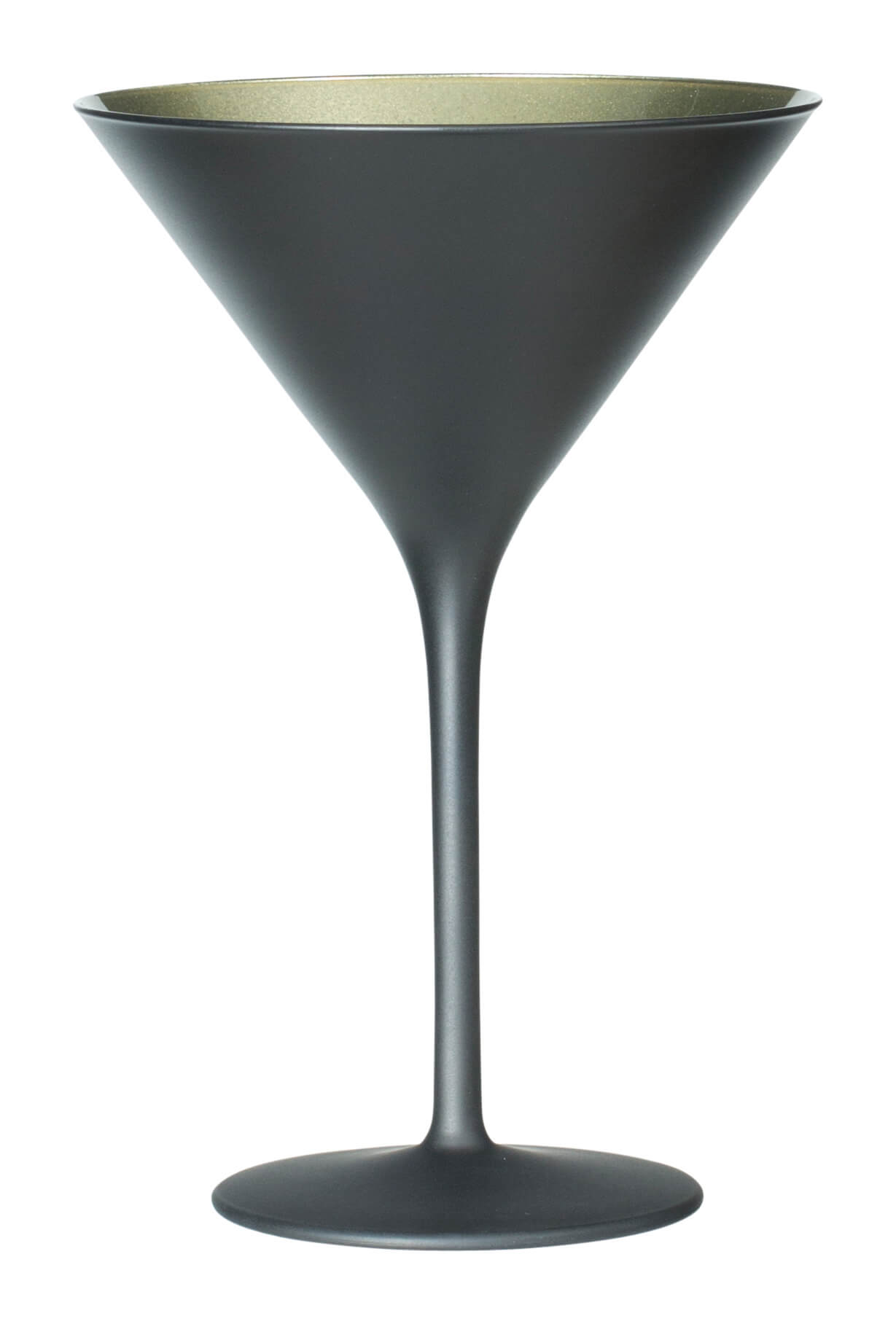 Martiniglas, matt schwarz/gold, Elements Stölzle - 240ml (1 Stk.)