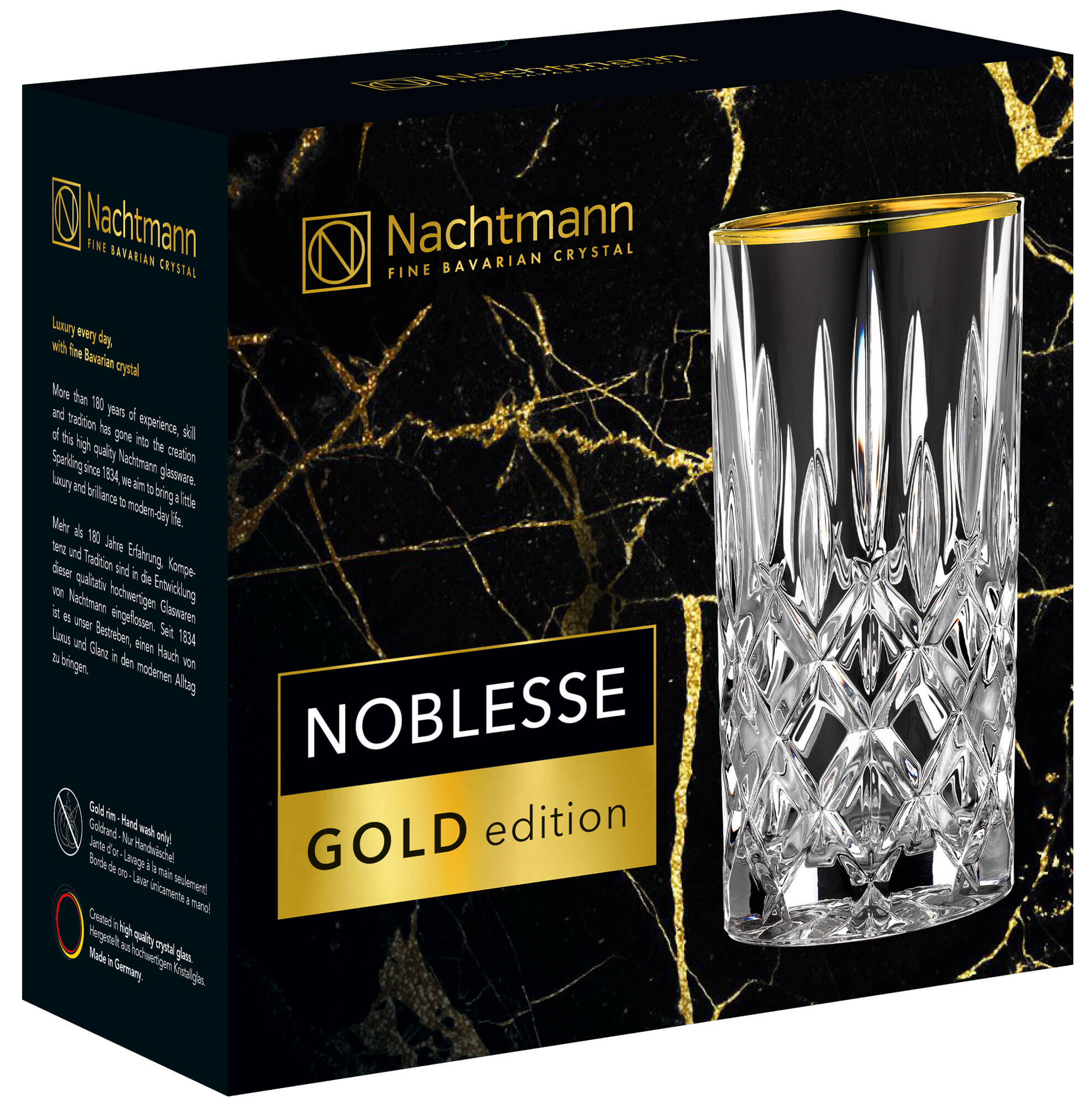 Longdrinkglas Noblesse Gold, Nachtmann - 375ml (2 Stk.)