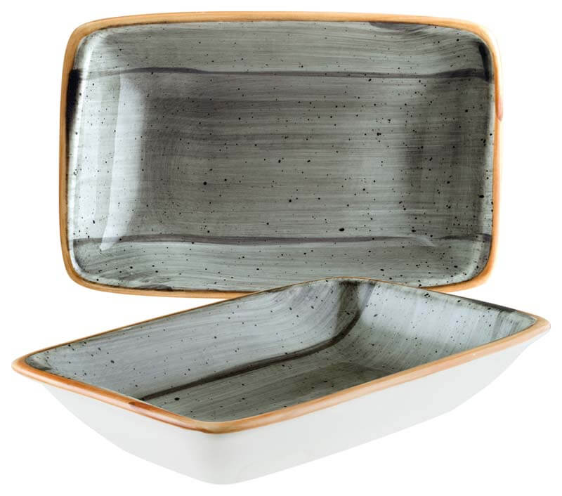 Bonna Aura Space Moove Rechteckschale 16x9cm grau - 12 Stück
