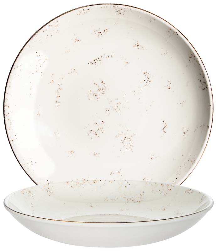 Bonna Grain Bloom Teller tief 25cm creme - 6 Stück