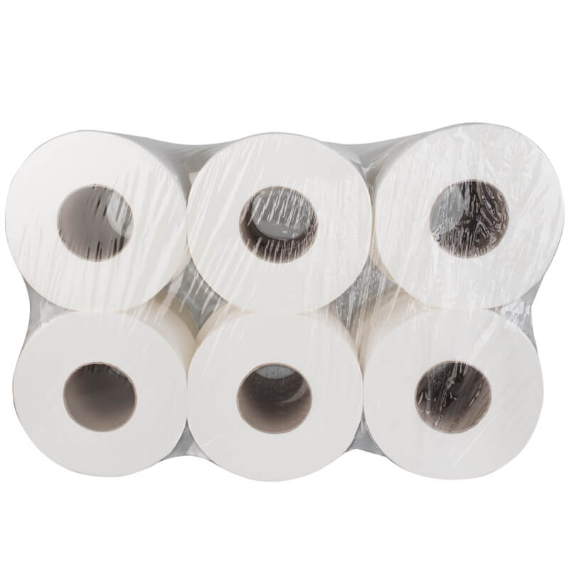 Jumbo Toilettenpapier, Zellstoff, 2-lagig - weiß (12 Rollen) Jumbo Toilettenpapier, Zellstoff, 2-lagig - weiß (12 Rollen)
