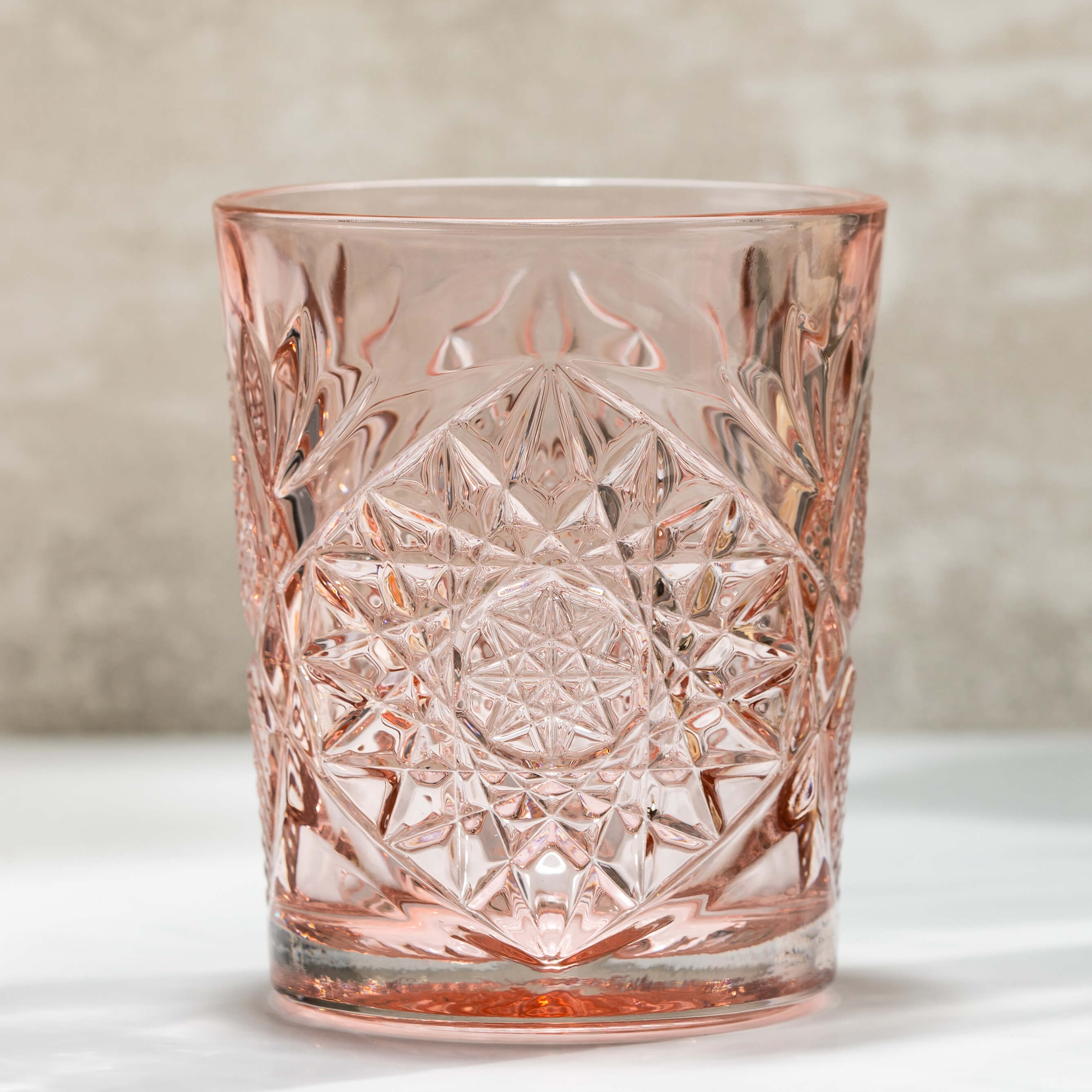 D.O.F. Glas Hobstar coral, Libbey - 355ml (1 Stk.)