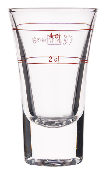 Stamper Dublino - 57ml, 2+4cl geeicht (6 Stk.)