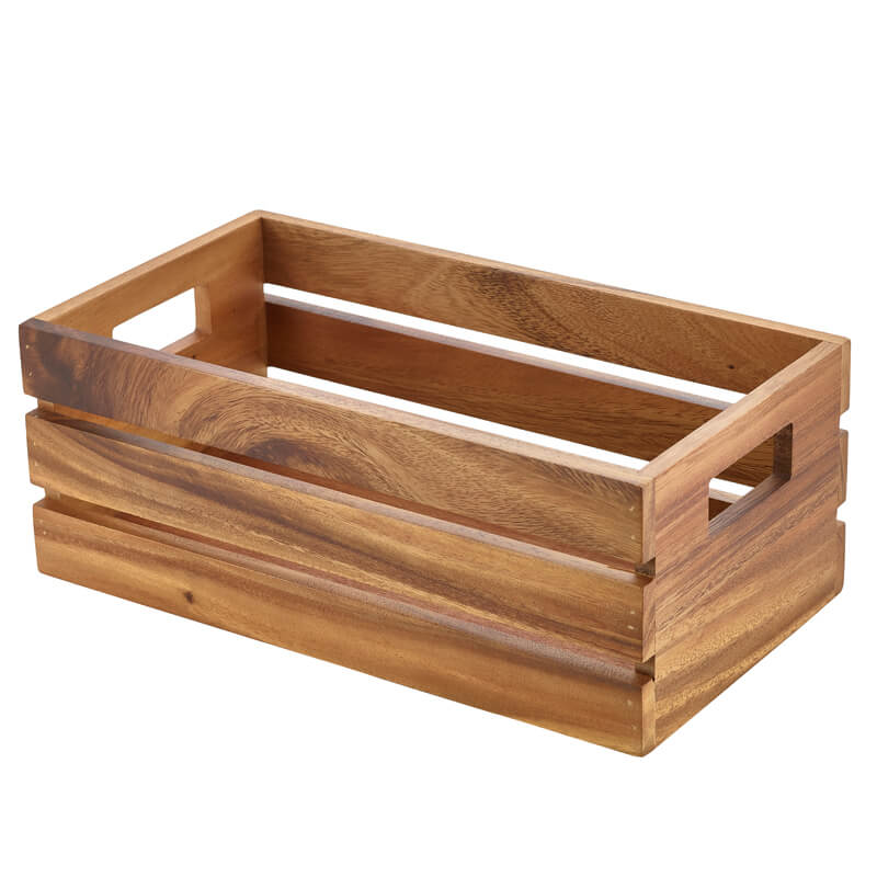 Holzkiste / Buffet-Erhöhung, Akazienholz - 32,5x18x12,3cm (GN 1/3) Holzkiste / Buffet-Erhöhung, Akazienholz - 32,5x18x12,3cm (GN 1/3)