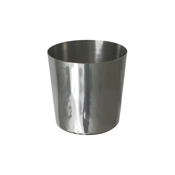 Edelstahlbecher / Snackbecher Edelstahl poliert - 8,5x8,5cm/420ml (12 Stk.)