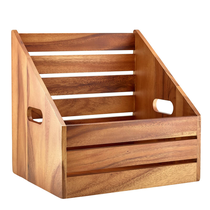 Kiste mit Winkel, Akazienholz - 32,5x26,5x32cm (GN 1/2) Kiste mit Winkel, Akazienholz - 32,5x26,5x32cm (GN 1/2)