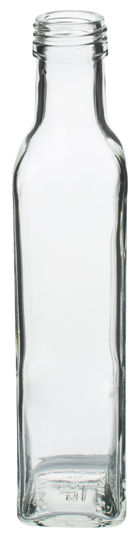 Glasflasche eckig - 250ml