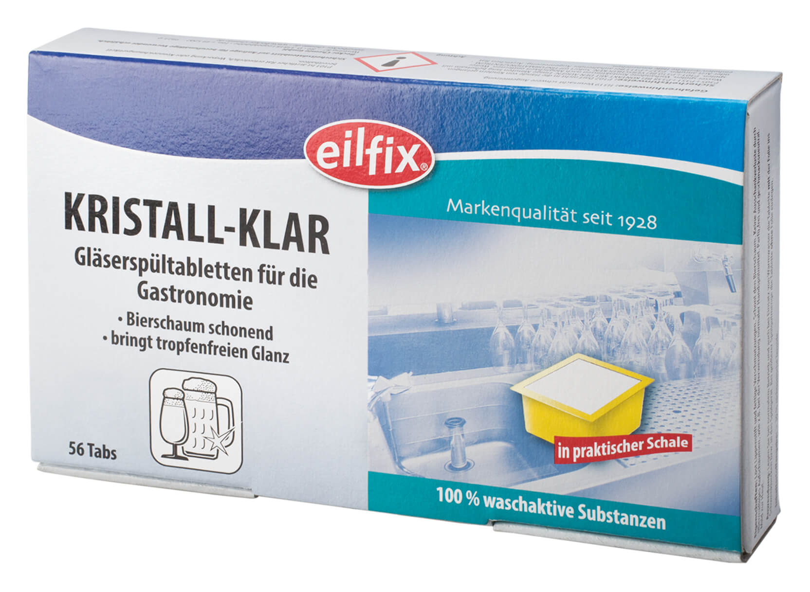 Eilfix Gläserspültabletten, Kristallklar 56x10g