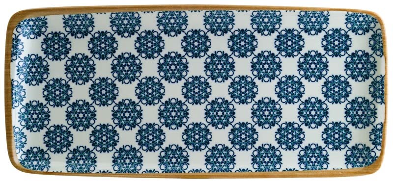 Bonna Lotus Moove Platte 34x16cm blau - 12 Stück