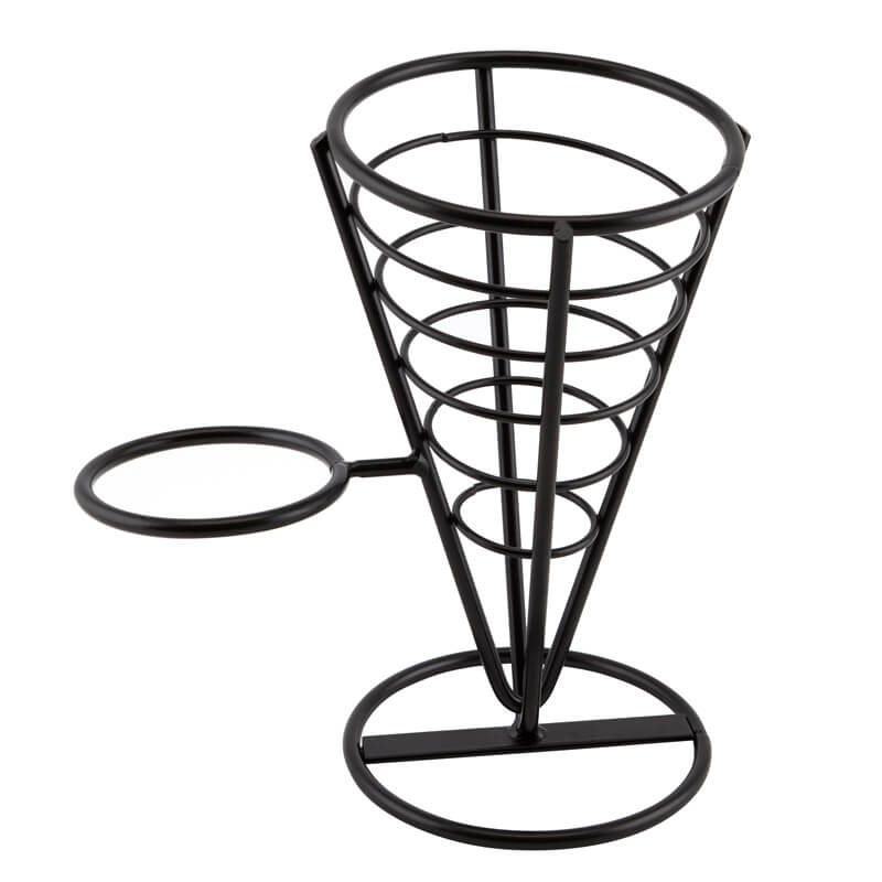 Snackspirale mit Diphalter, schwarz - 21,5cm